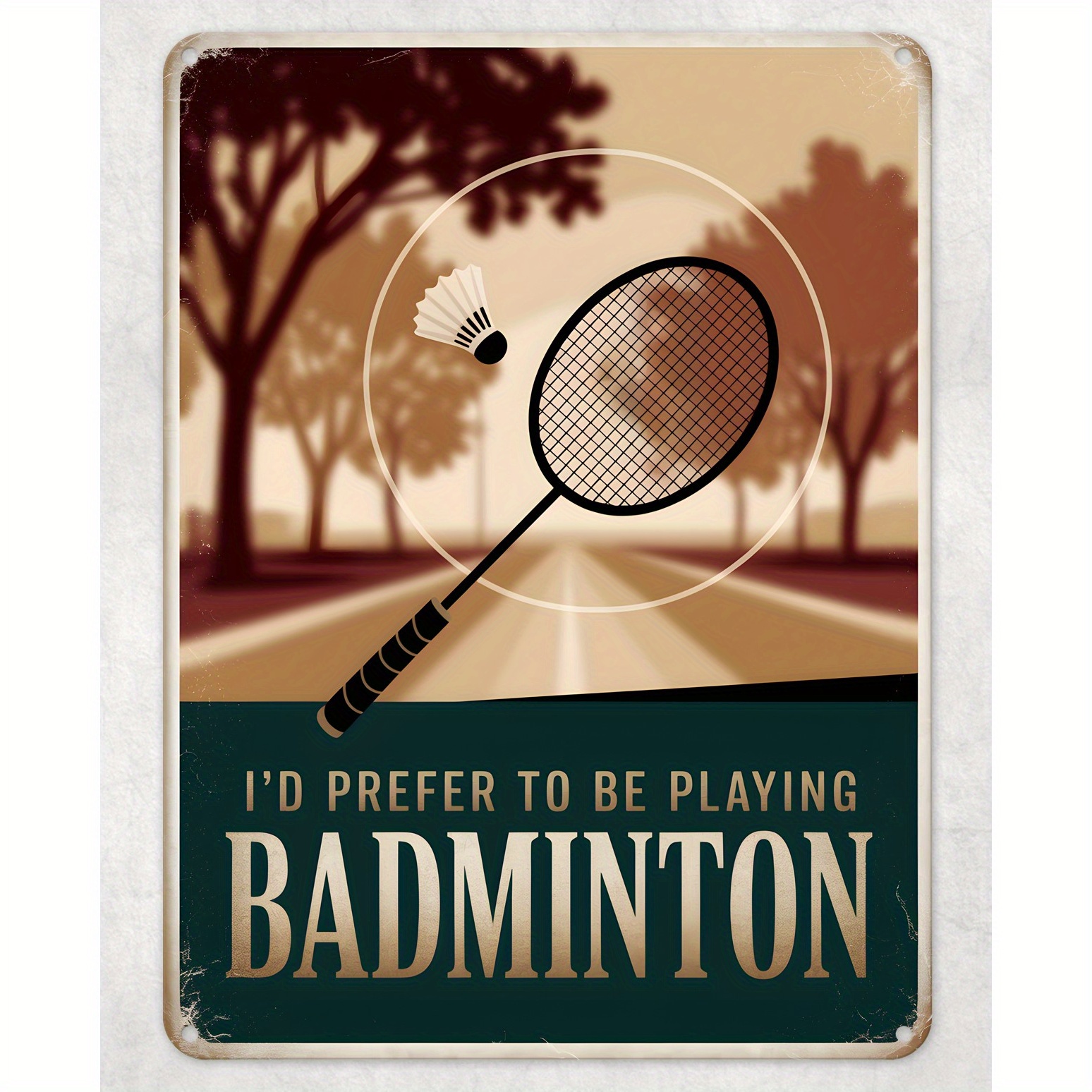 Badminton Quotes Funny - Funny Badminton Lover Metal Poster -