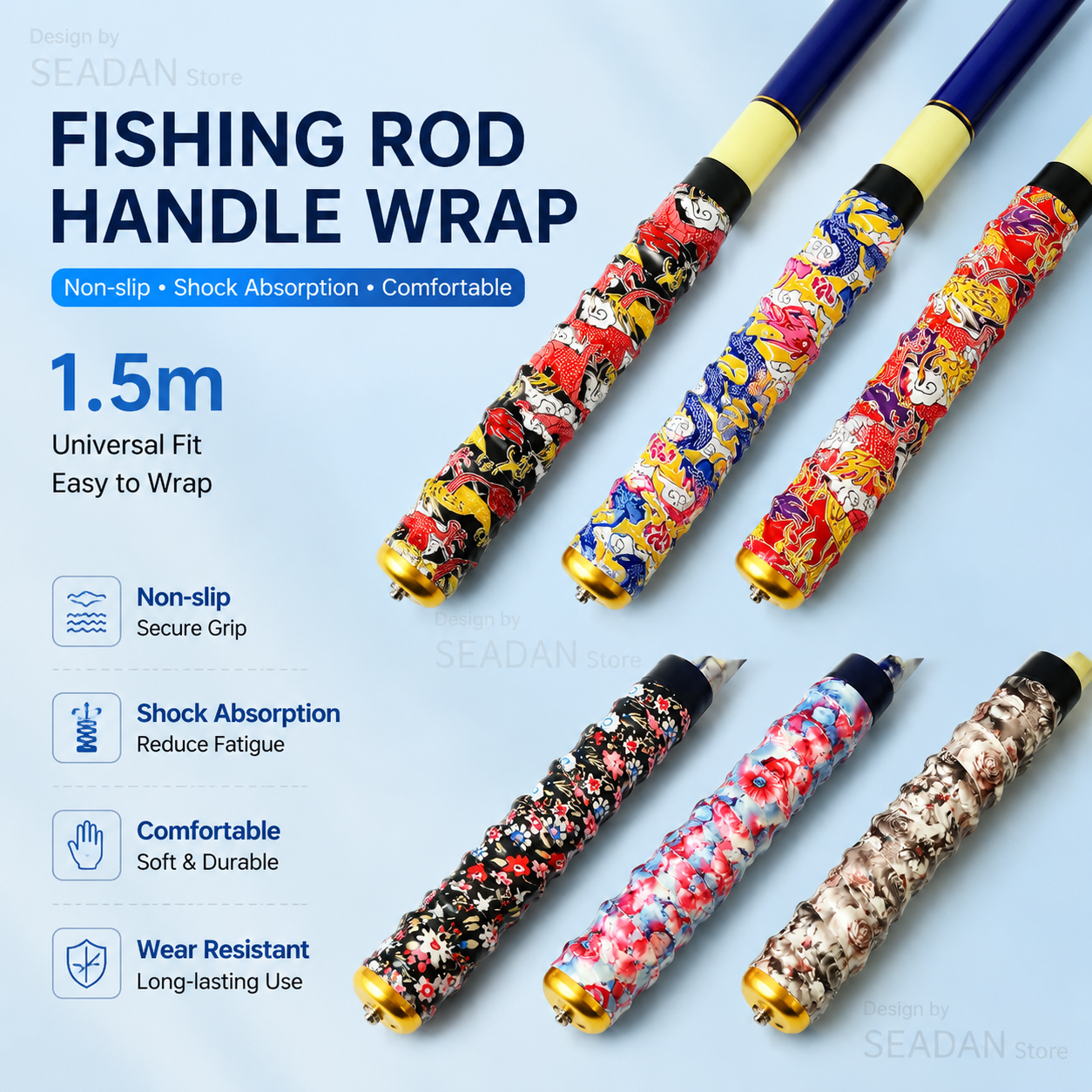 1.5m Floral Dragon Pattern Fis - Badminton Grip Tape recensione e prezzo