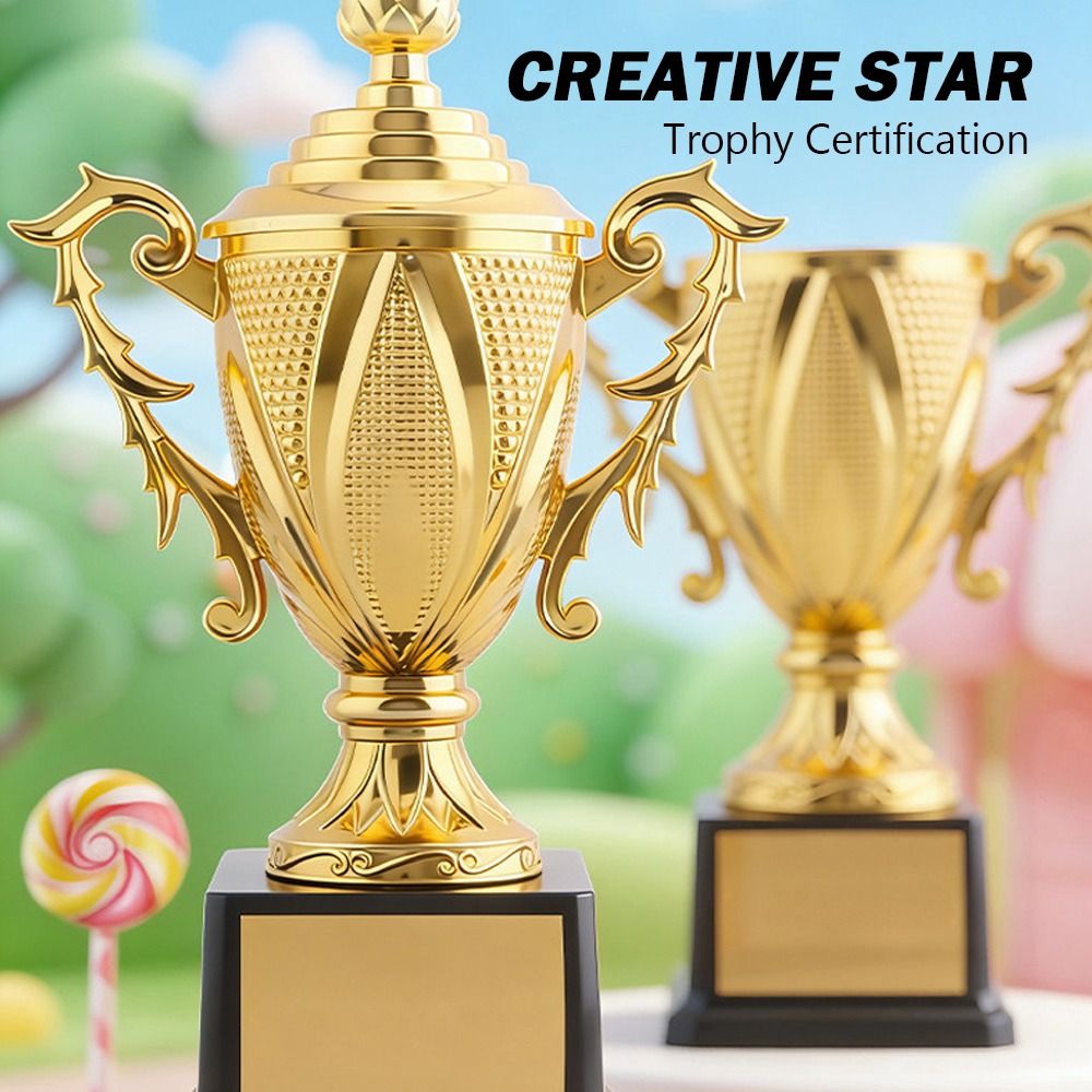 Gold Color Metal Trophy Large  - Badminton Cup recensione e prezzo