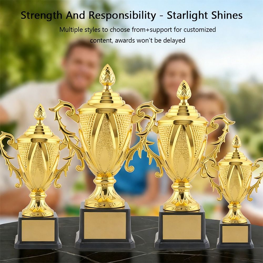 Gold Color Metal Trophy Large  - Badminton Cup recensione e prezzo